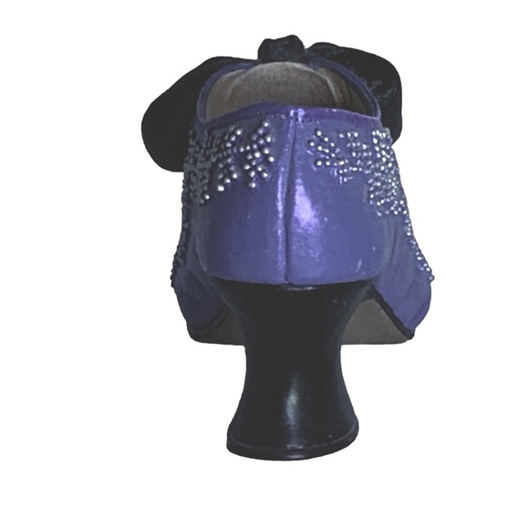 Just The Right Shoe French Velvet Victorian Vintage Mini High Heel Retired 2001 - Picture 9 of 16